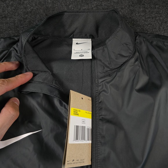 Nike Black Park 20 Rain Jacket Anthracite Grey Full Zip BV6881-060 Men's Small - Picture 3 of 13